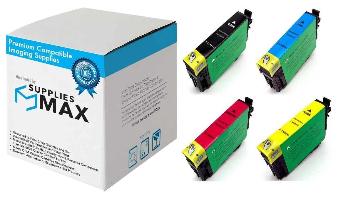 SuppliesMax SuppliesMax High Yield Inkjet Combo Pack T288XL120-BCS Black Cyan Magenta Yellow 500 pages — product photo