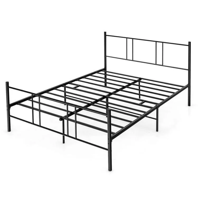 SlickBlue SlickBlue Full/Queen Platform Bed Frame High Headboard Black — product photo