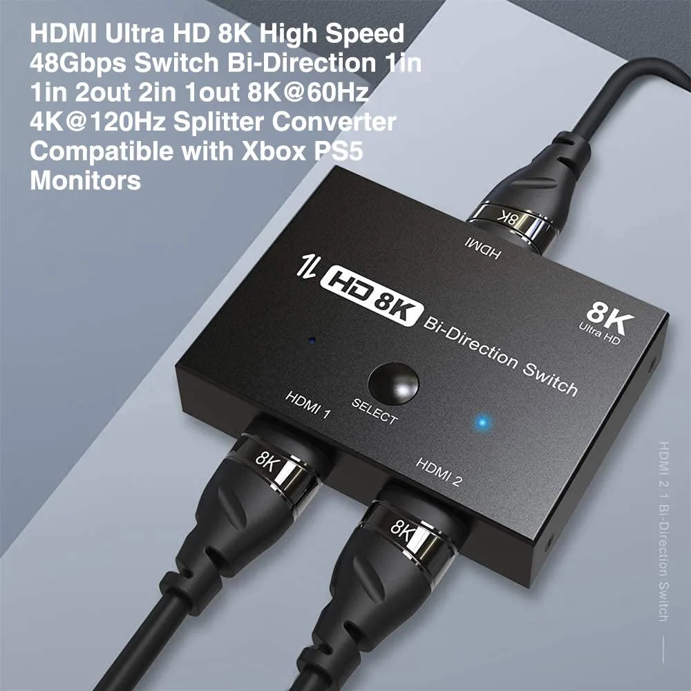 Jansicotek Jansicotek HDMI 2.1 Bi-Directional 8K@60Hz 4K@120Hz Splitter — product photo