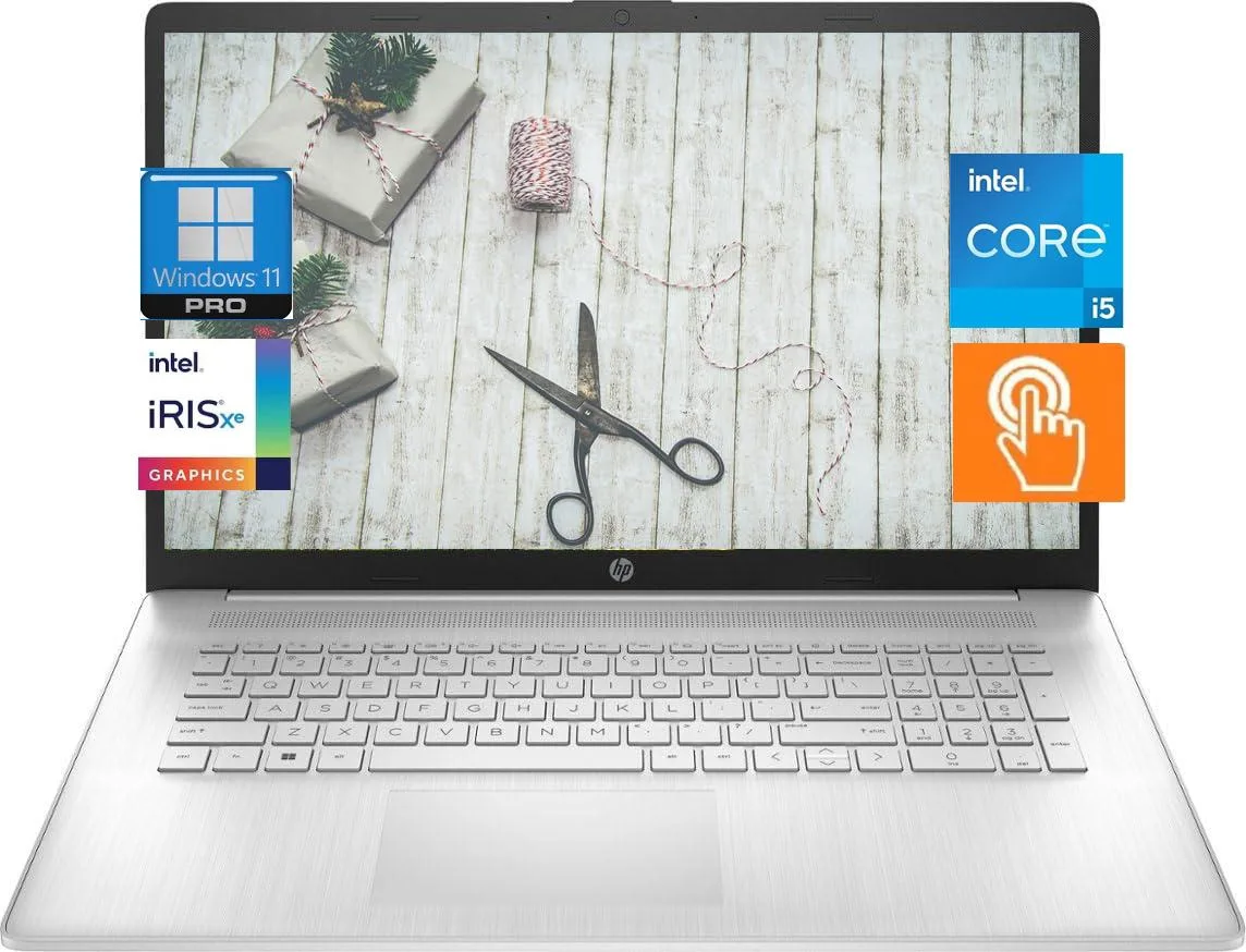 HP HP 17.3" HD+ Touchscreen Laptop Intel Core i5-1335U 64GB DDR4 2TB SSD Windows 11 Pro Silver — product photo