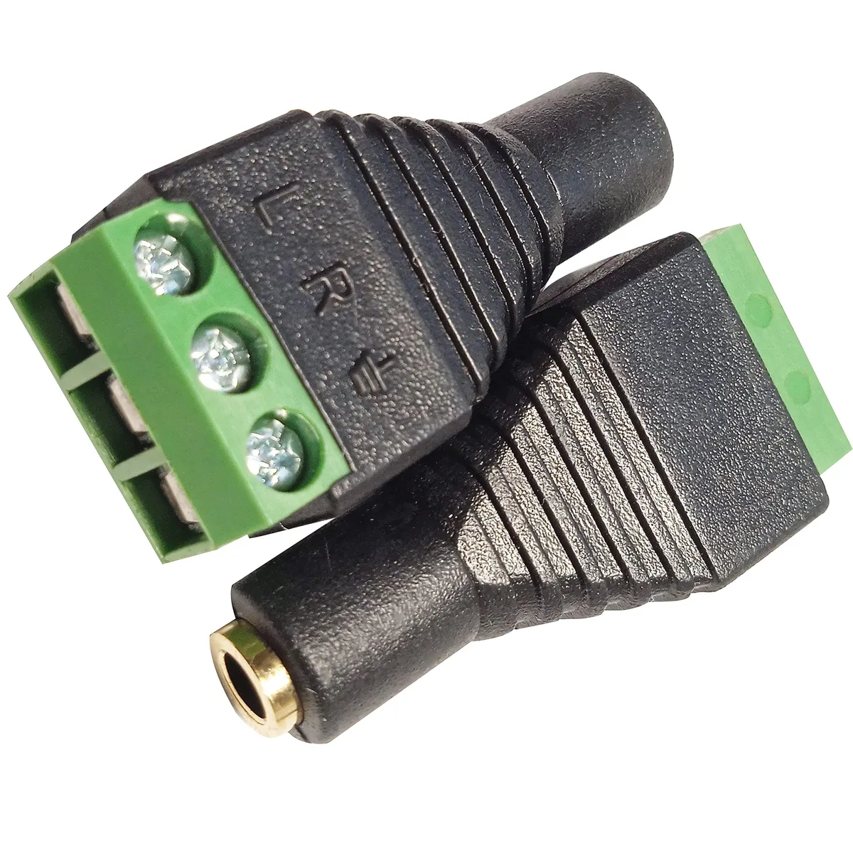 BUCIER BUCIER SHAN-23 3.5 mm TRS to 3 screw terminal adapter 2-pack — product photo