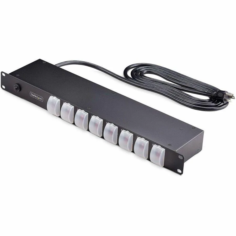 STARTECH STARTECH 8-Outlet 1U Rack Mount PDU 15A 2.4m Cord NEMA 5-15P/R — product photo