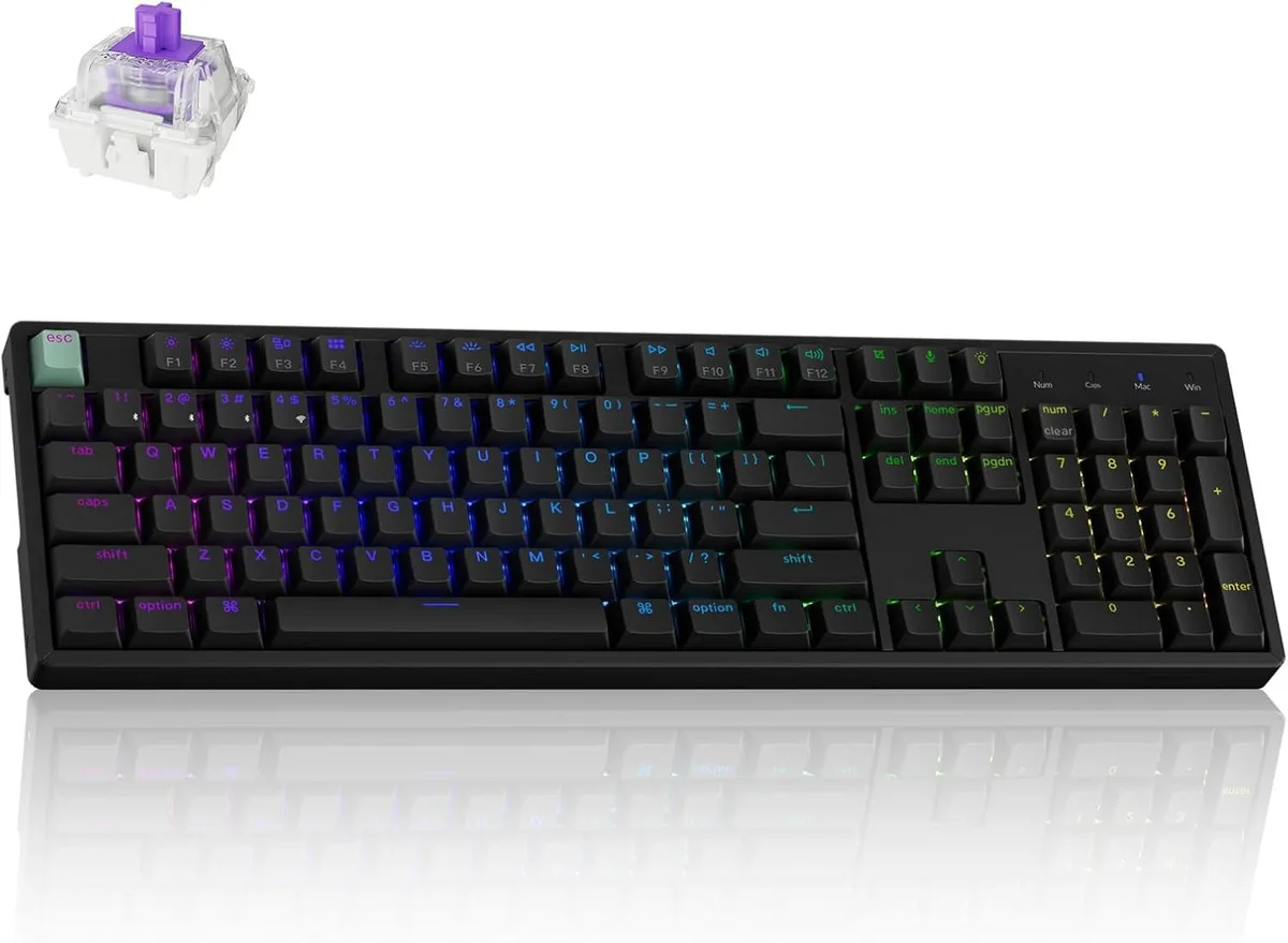 TUKO TUKO Gaming Keyboard Full-Size Hall Effect 2.4 GHz Bluetooth 5.2 — product photo