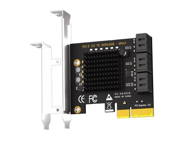 LORDWORLD LORDWORLD SA3026 6-Port PCIe X4 SATA Expansion Card — product photo