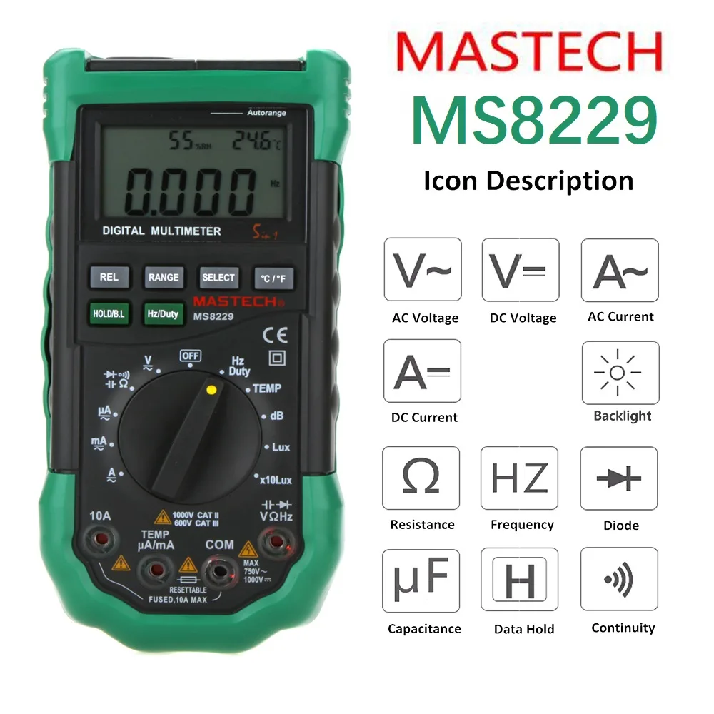 MASTECH MASTECH MS8229 5-in-1 Digital Multimeter — product photo