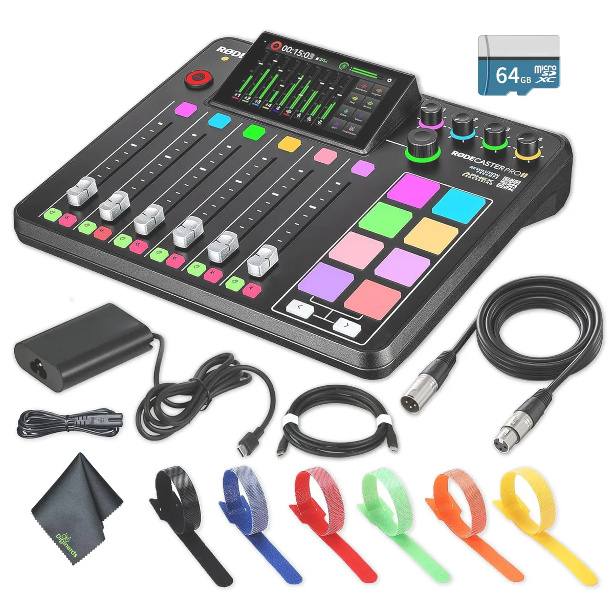 RODE Microphone RODE RODECaster Pro II Bundle 64GB Micro SD 10ft XLR — product photo