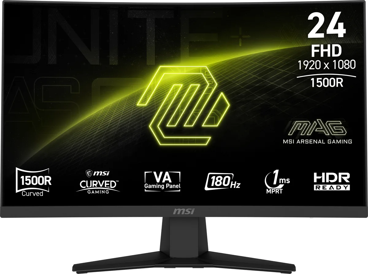MSI MSI MAG 244C 24" 180Hz curved gaming monitor — product photo