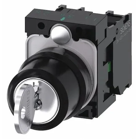 SIEMENS SIEMENS 3SU1100-4BL11-1NA0 22 mm Selector Switch 2NO Silver — product photo
