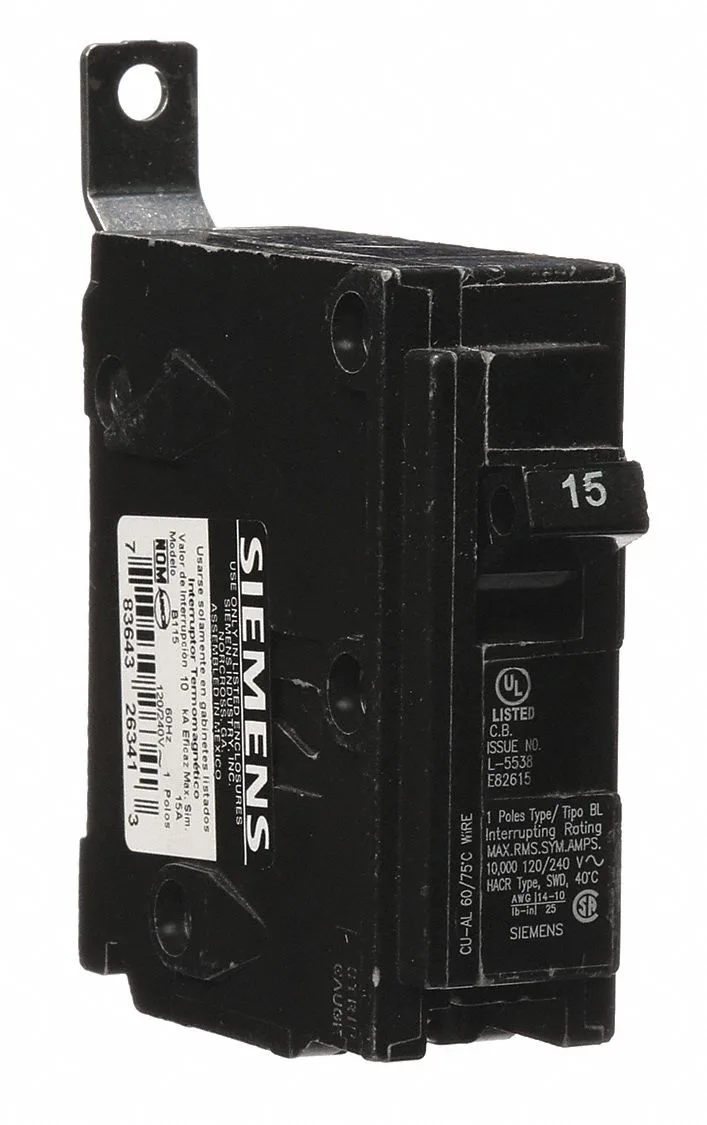 SIEMENS SIEMENS B115 BL Series Circuit Breaker 15A 1 Pole 120/240V AC — product photo
