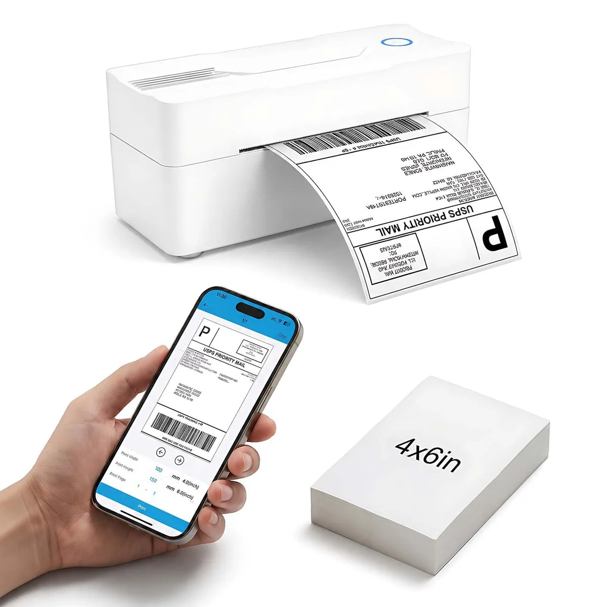  Forc POS-9270 label printer, 203 DPI, 160 mm/s, 4 in × 6 in, Bluetooth, USB — product photo