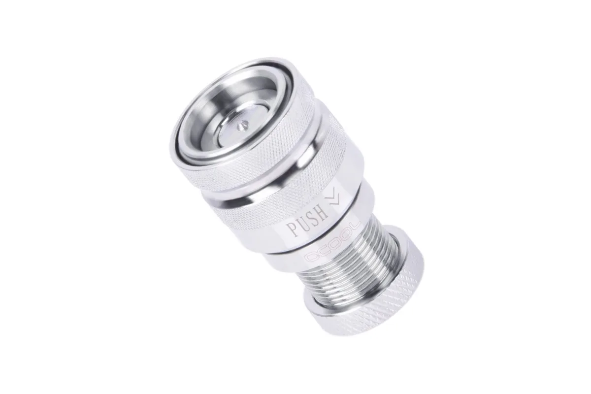Chrome quick-release female bulkhead fitting with G1/4 inner thread