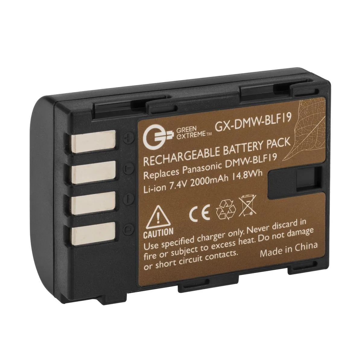 Green Extreme Battery Green Extreme DMW-BLF19 7.4V 2000mAh camera accessory — product photo