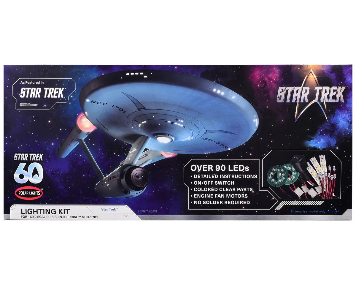Polar Lights Polar Lights Star Trek TOS Enterprise 60th Anniversary Lighting Set 1/350 Scale 95 LED hobby collectible — product photo