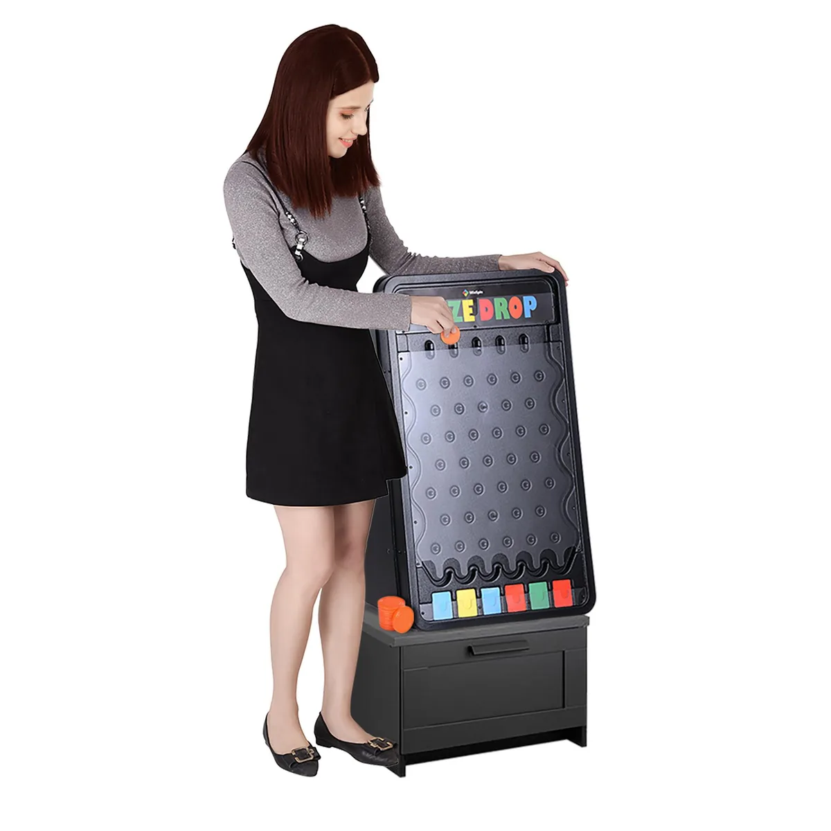 Yescom USA, Inc. Yescom USA, Inc. WinSpin Prize Drop Board Game 30x19" 6 Slots 10 Pucks — product photo