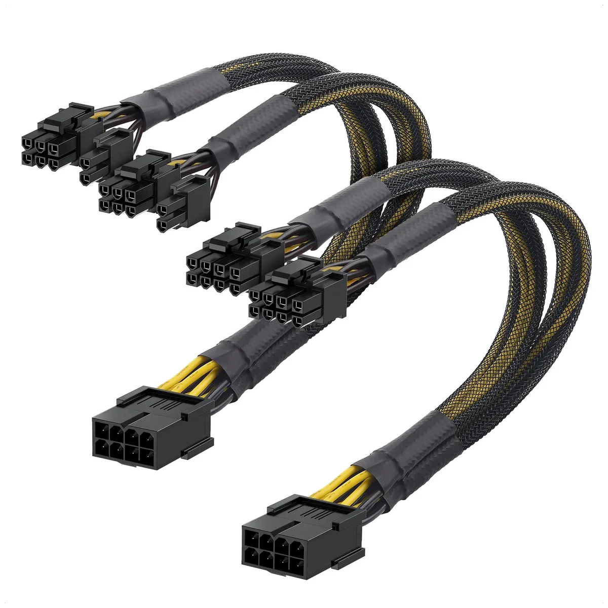  Cable Matters 104073x2 8-Pin PCIe to Dual 8-Pin Power Adapter 2-Pack 9 inches — product photo