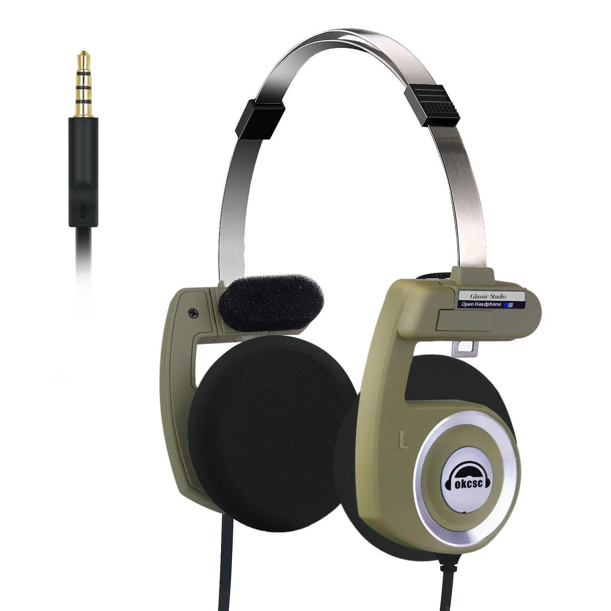 Bipra Bipra 2 in 1 Accessory On-Ear Headphones 40mm 58 Ohms Green — product photo