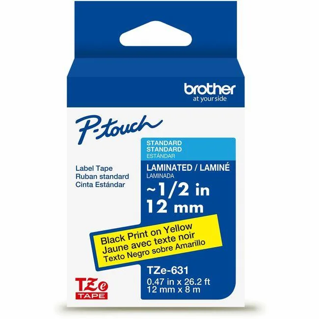 Brother Brother P-touch Extra-Strength TZe Tape Cartridge Yellow 26.20 ft — product photo