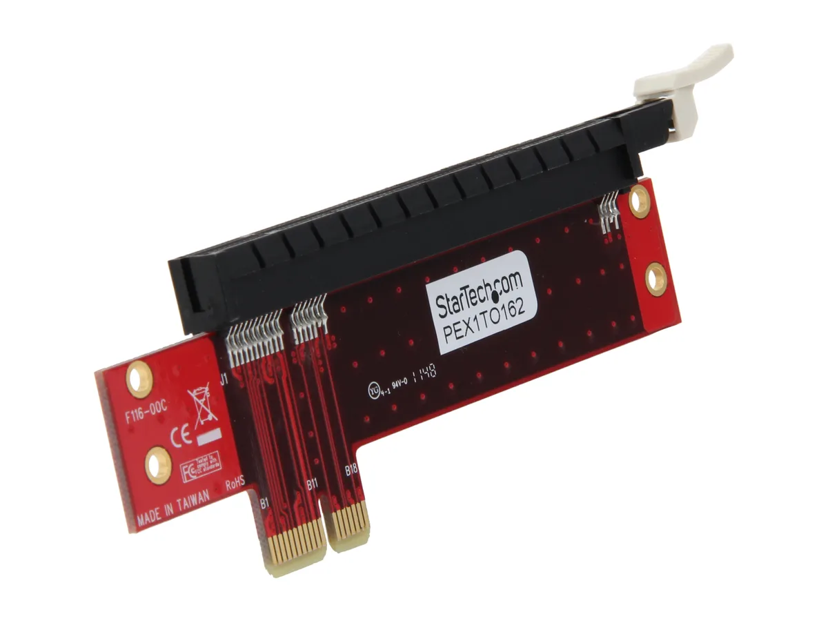 STARTECH STARTECH PEX1TO162 PCIe x1 to x16 low profile slot extension adapter expansion card — product photo