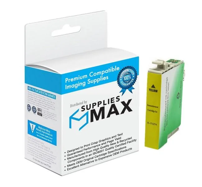 SuppliesMax SuppliesMax T127420 Yellow Inkjet Cartridge 755 Pages — product photo