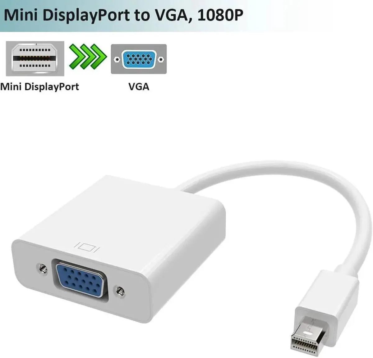 Vszerda Vszerda Mini DisplayPort to VGA Active Converter 1920x1200 White — product photo