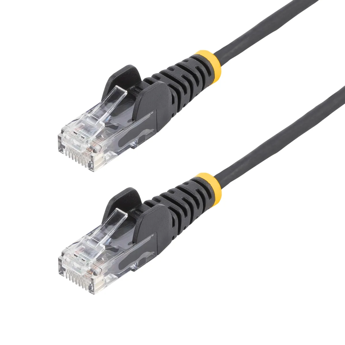 STARTECH STARTECH N6PAT9INBKS 9in Black Slim Cat6 Network Ethernet Cable 28AWG 10Gbps 100W PoE LSZH — product photo