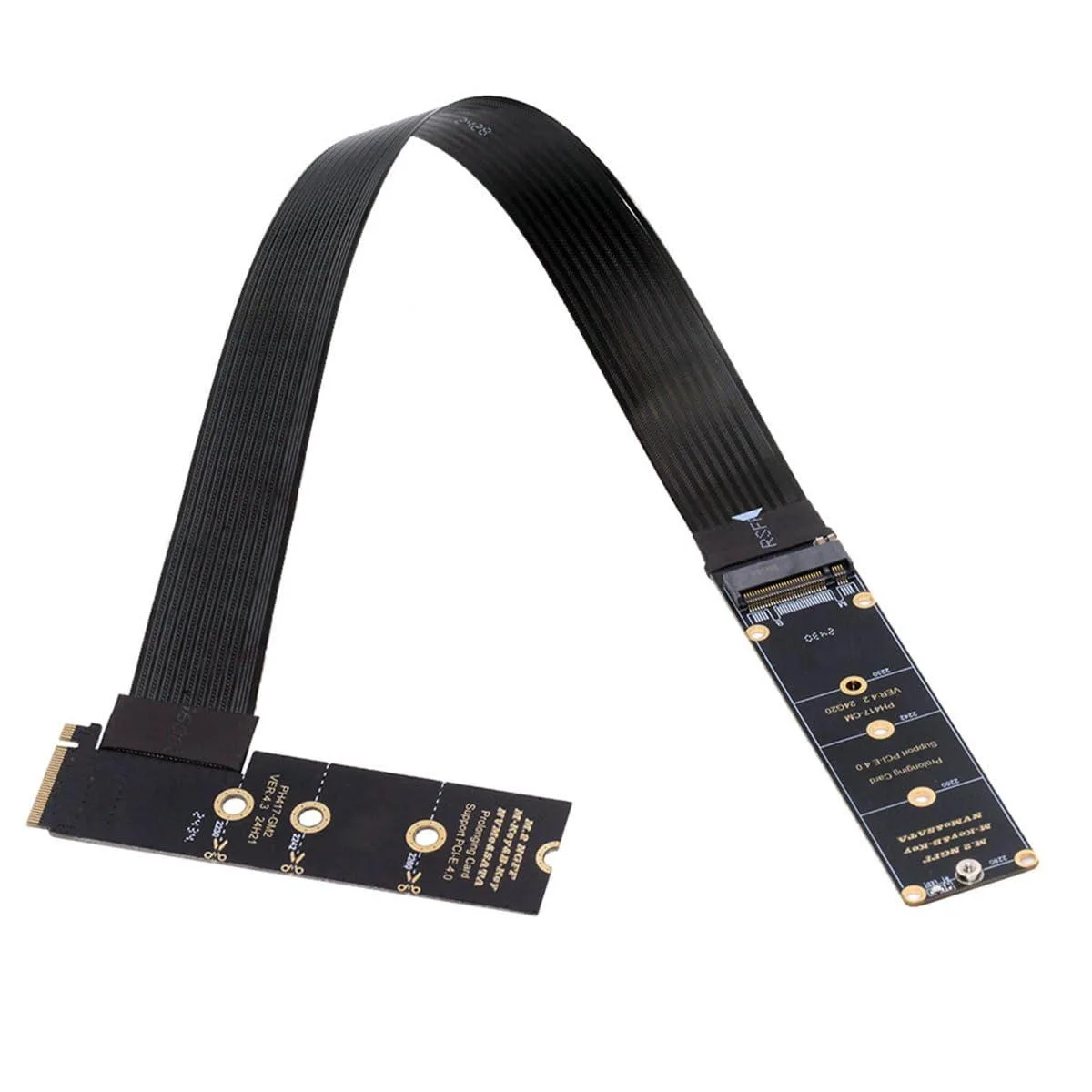 Vszerda Vszerda M-Key NVME male-female PCI-E 4.0 extension cable 30cm 90-degree — product photo