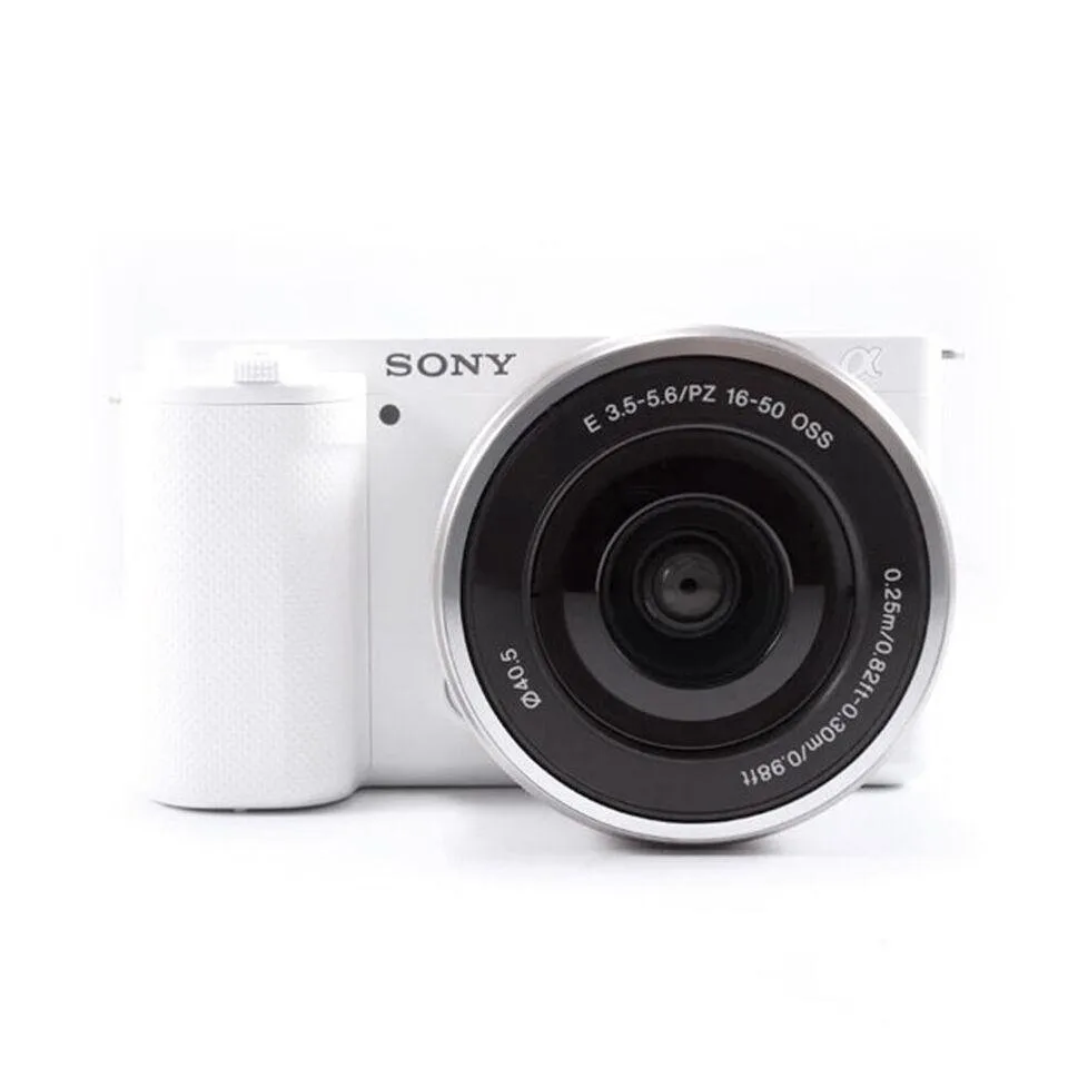 Sony Sony ZV-E10 Mirrorless Camera 16-50mm White 15PC Accessory Bundle — product photo