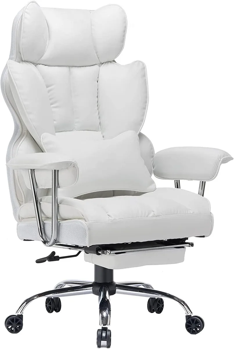 BFKK BFKK High Back Office Chair White 350 lbs 135° tilt — product photo