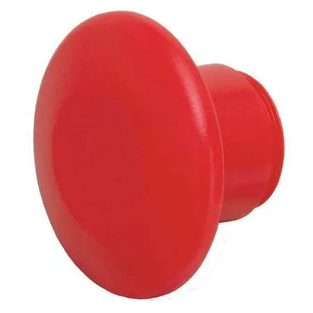 Red 30 mm plastic mushroom head operator, screw-on, non-illuminated