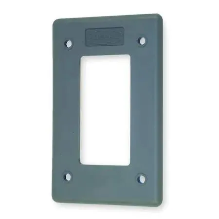 Single-gang graphite rocker wall plate with textured PBT finish