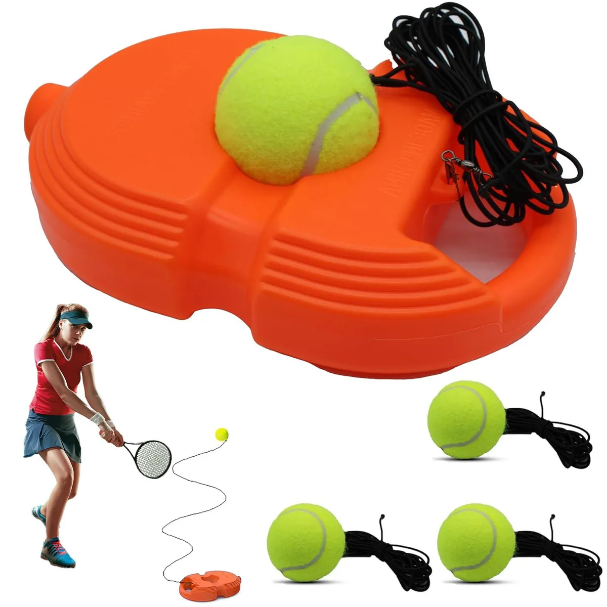  TE01 Tennis Rebound Trainer 13 ft String 7.8 in Base Yellow — product photo