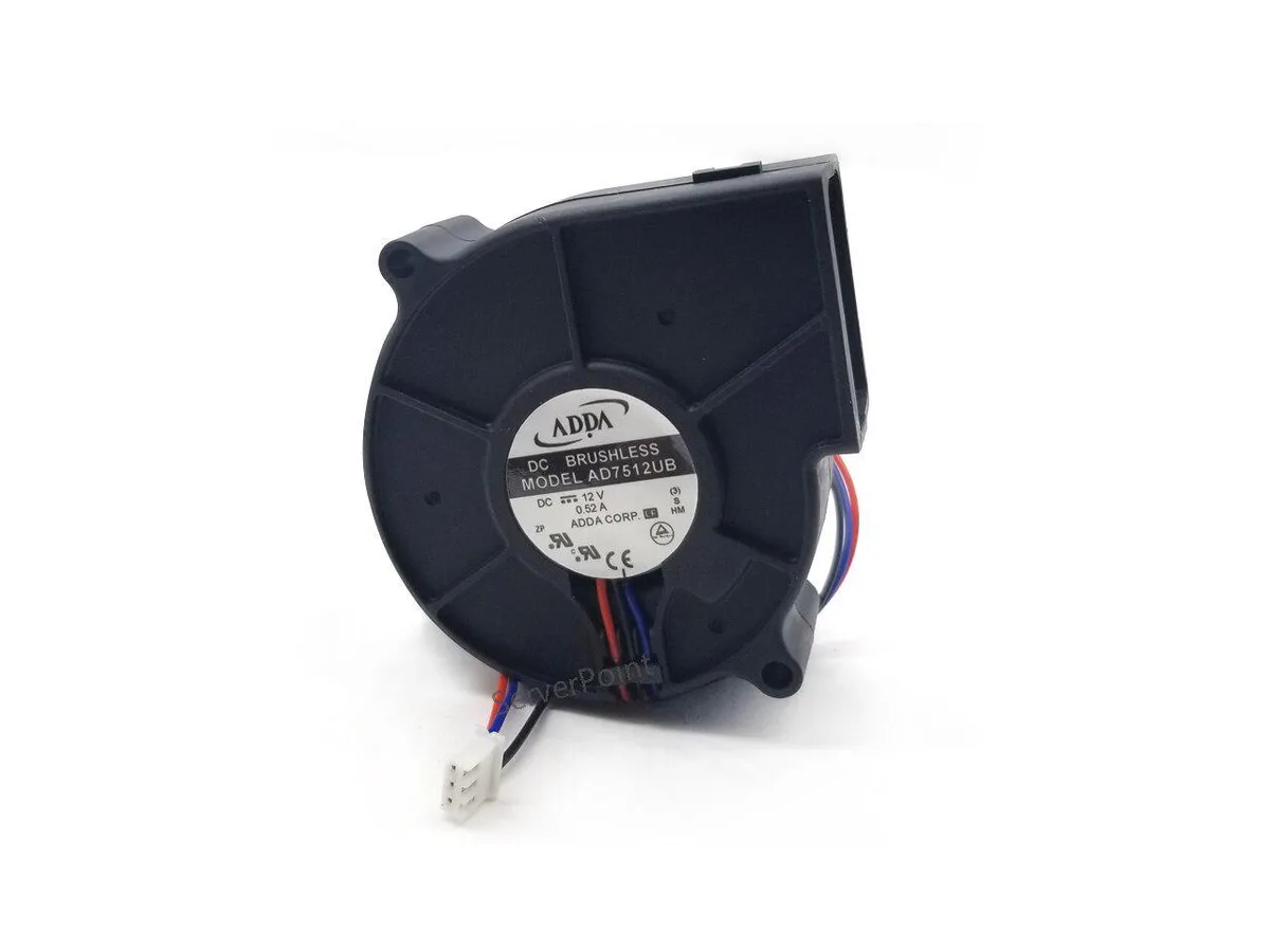 Fans Fans ADDA 7530 AD7512UB DC12V 0.52A 7CM three line turbo fan — product photo