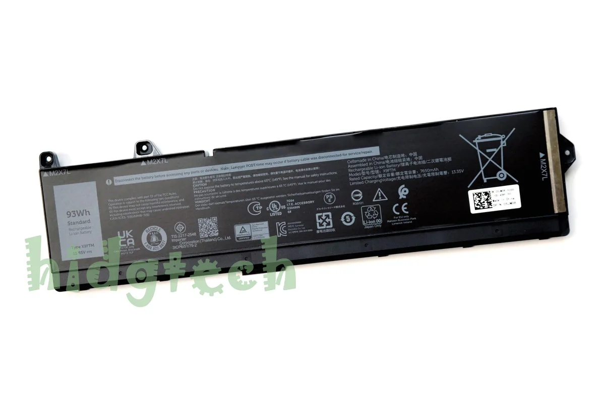 Beisite Beisite X9FTM 93Wh laptop battery 11.55V 31CP6/51/80-2 Precision 16-7670 7770 — product photo