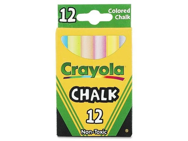 Crayola Crayola 510816 Chalk Assorted Colors 12 Sticks educational supply — product photo