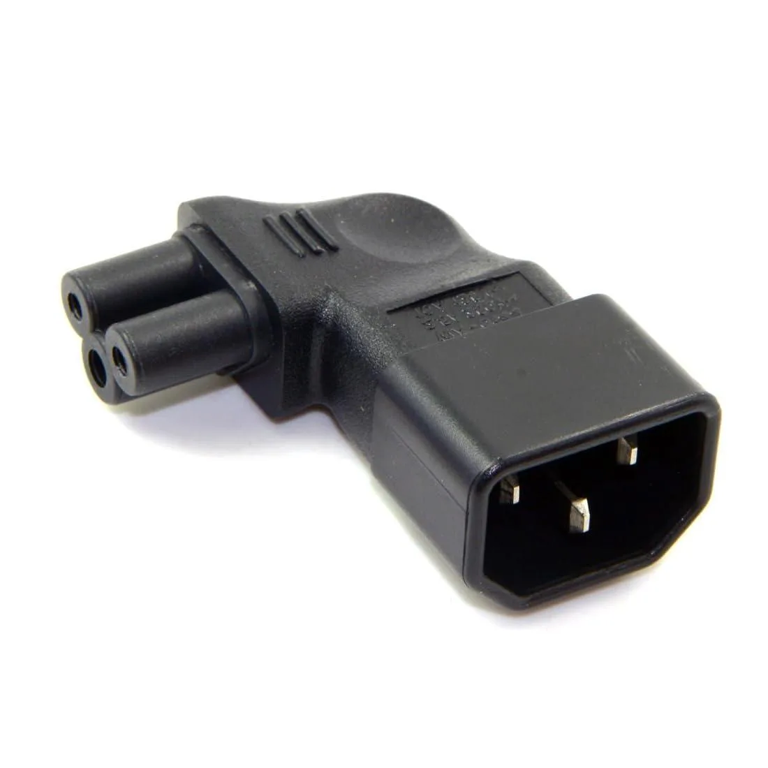 LORDWORLD LORDWORLD IEC 320 C14 to C5 90 Degree Left Angled Adapter — product photo