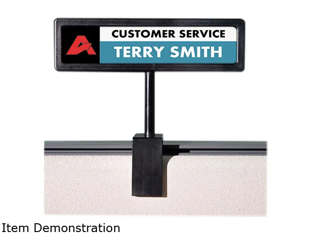Advantus Advantus 75334 People Pointer Cubicle Sign 8.5 x 2 Black — product photo
