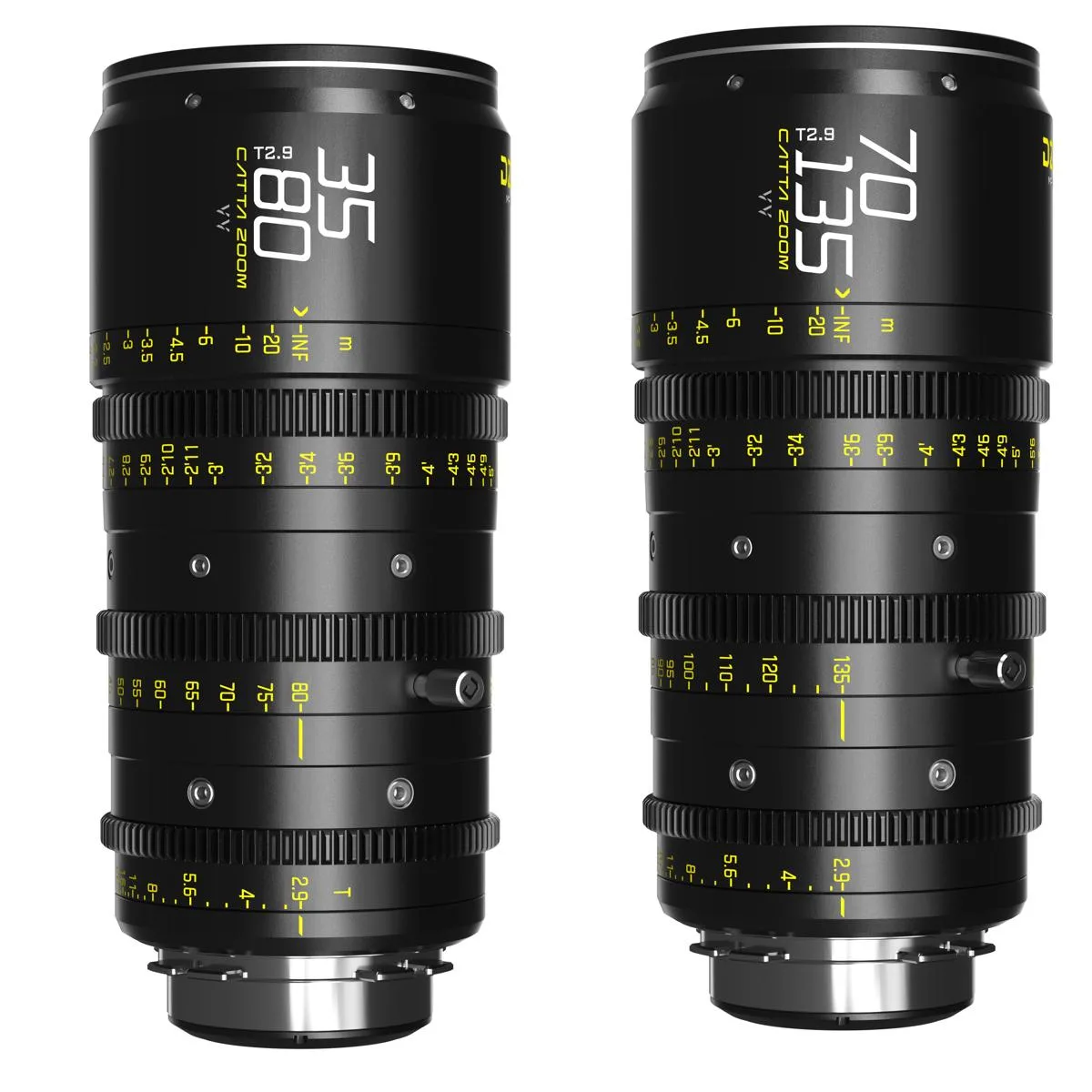 DZOFILM DZOFILM Catta Ace 35-80mm &amp; 70-135mm T2.9 Cine Lens Bundle PL/EF Black — product photo