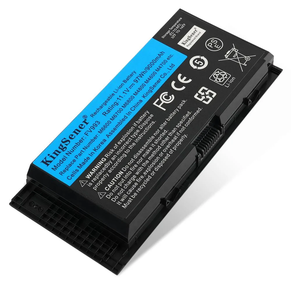 KingSener KingSener FV993 11.1V 97WH 9-Cell Laptop Battery for Dell Precision M6600 M6700 M6800 M4600 M4700 M4800 — product photo