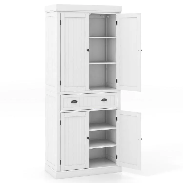 SlickBlue SlickBlue Kitchen Pantry Storage Cabinet 30x16x72 White — product photo