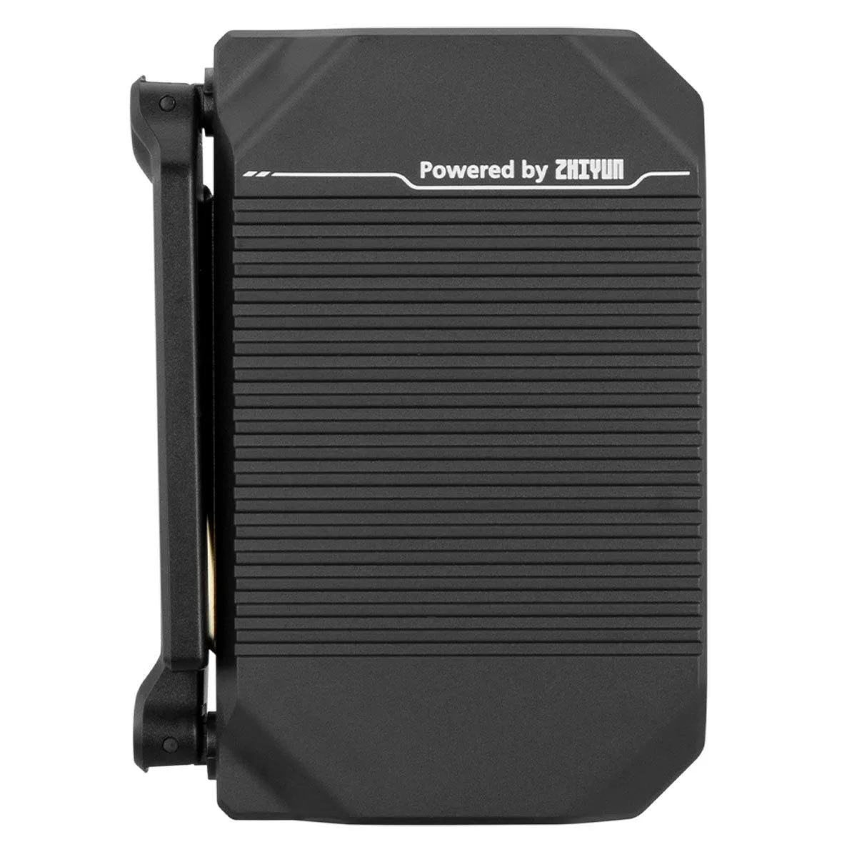 Compact black wireless video transmitter with integrated battery and mounting foot