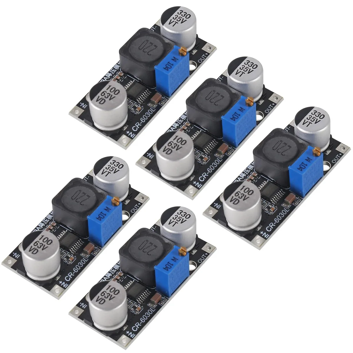 KEHIPI KEHIPI 5PCS DC-DC Step Down Module LM2596S 60V 3A 3.3V 5V 12V 24V 34V power adapter — product photo
