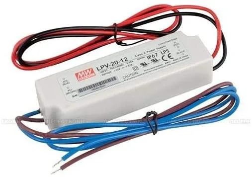 Mean Well Mean Well LPV-20-12 12V 20W 1.67A IP67 power supply — product photo