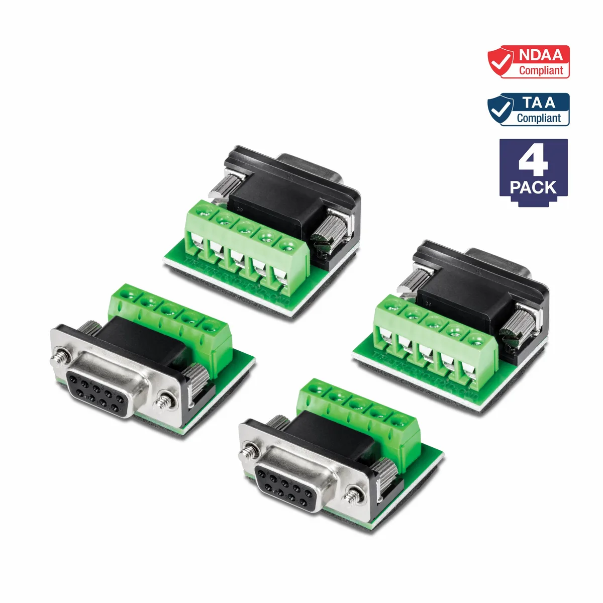 TRENDnet TRENDnet TI-S400 RS232 to RS422 RS485 Converter Adapter 4-Pack — product photo