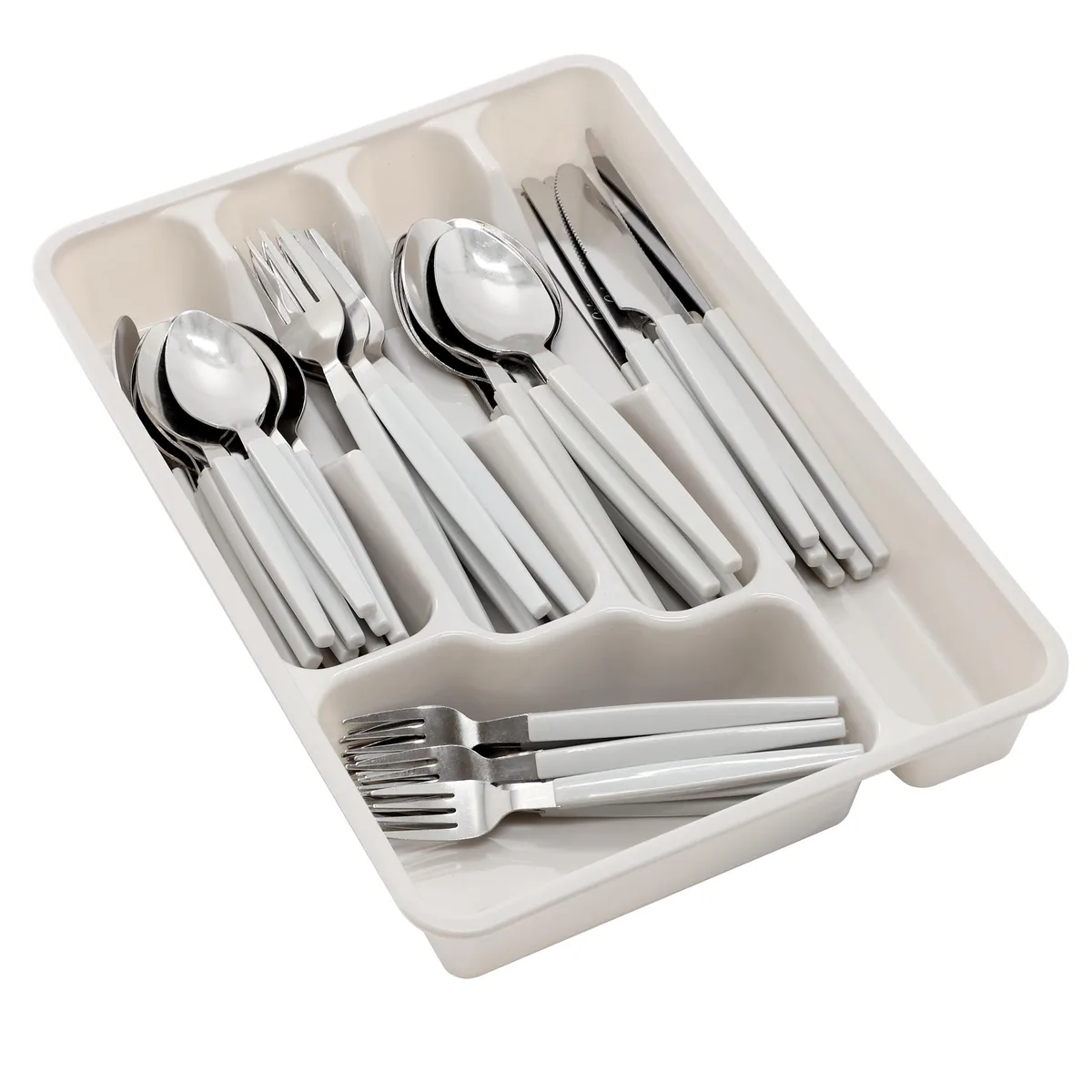 Gibson Home Gibson Home 510123161M Edzelle 48pc cutlery set, gray, plastic tray — product photo