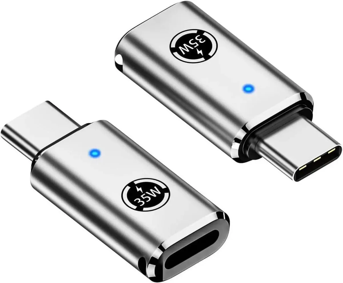 SMUGDESK SMUGDESK 2-Pack Lightning to USB-C Adapter Silver 35W PD — product photo