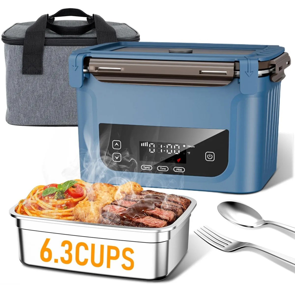 DNBeffulgent DNBeffulgent GALOKEO KF-3101U5 Cordless Heated Lunch Box 6.3 Cup 20800mAh — product photo