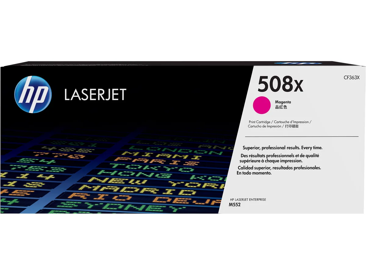 HP HP 508X High Yield Toner Cartridge Magenta CF363X 9500 Pages — product photo