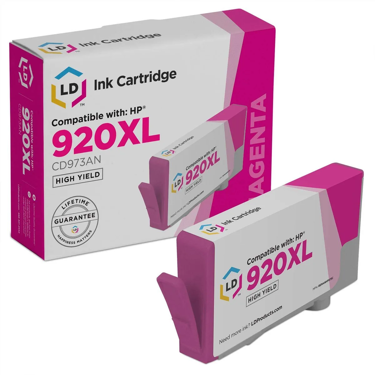 LD Products LD Products HP 920XL CD973AN High Yield Magenta Ink Cartridge — product photo
