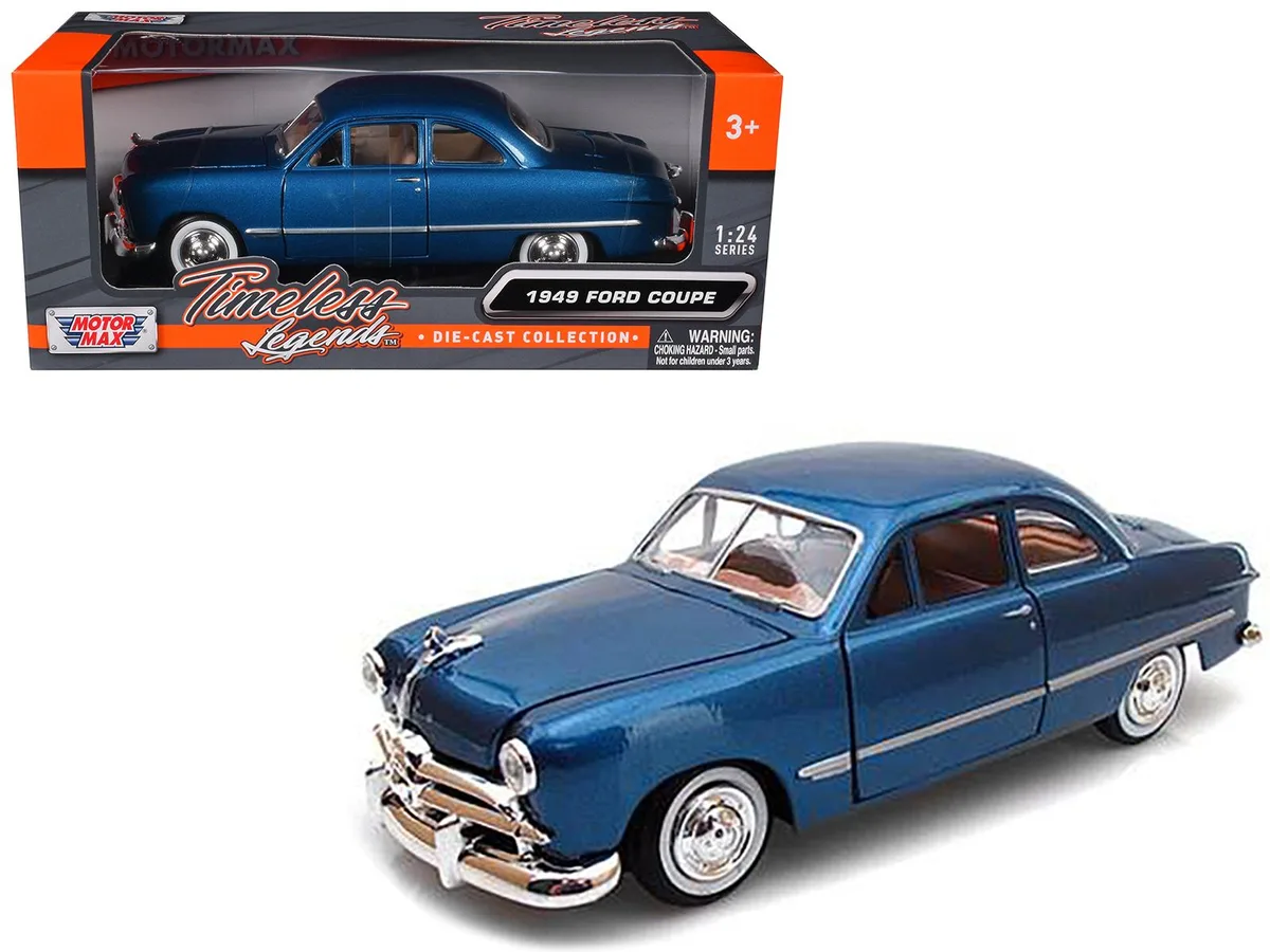 MOTORMAX MOTORMAX 1949 Ford Coupe Blue 1/24 Diecast Model Car — product photo