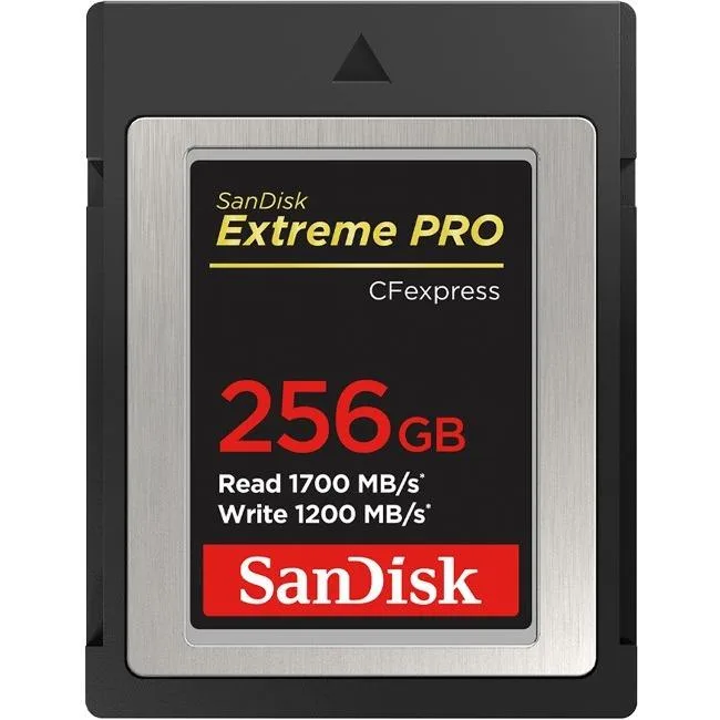 SanDisk SanDisk Extreme PRO 256 GB CFexpress Card Type B 1.66 GB/s Read 1.17 GB/s Write — product photo
